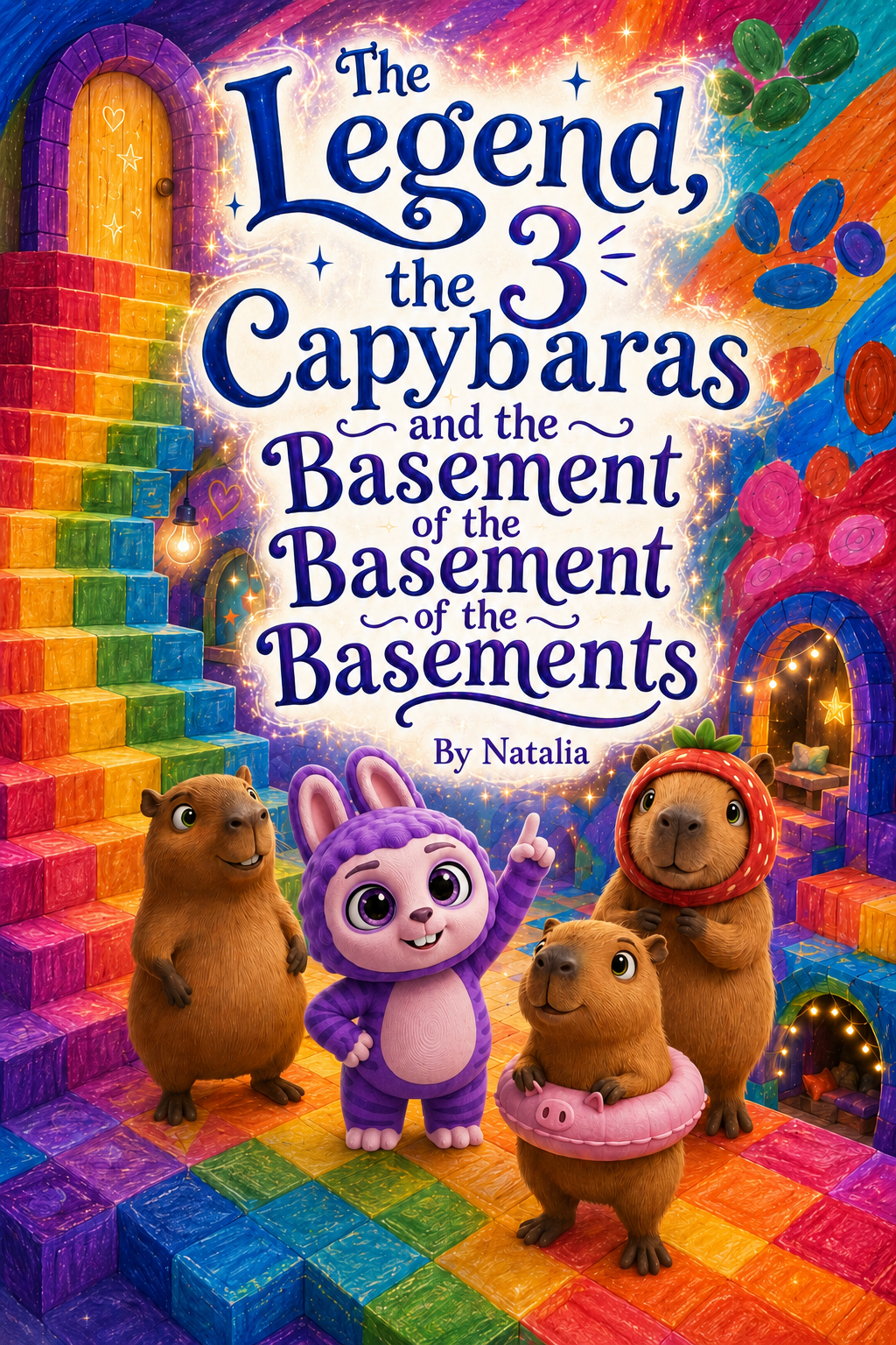 Cover of The Legend, the 3 Capybaras and the Basement of the Basement of the Basements